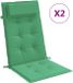 vidaXL Stoelkussens 2 st hoge rug oxford stof groen