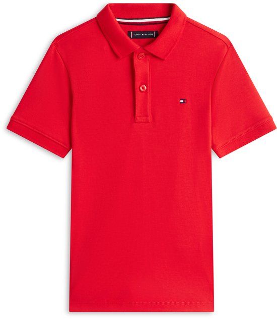 Tommy Hilfiger Polo Rood Kinderen Unisex Katoen Maat 8