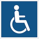 Ambiance Sticker Sticker - Toilet voor mensen met een handicap - 60 x 60 cm - Zelfklevend, gelamineerd, waterdicht en uv-bestendig