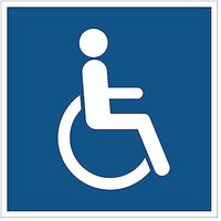 Ambiance Sticker Sticker - Toilet voor mensen met een handicap - 60 x 60 cm - Zelfklevend, gelamineerd, waterdicht en uv-bestendig