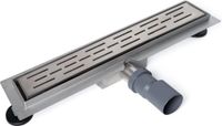 Wiesbaden RVS douchegoot - Met flens en RVS sifon + filter - 50 x 7 cm