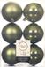 Decoris Kerstballen - 12 stuks - Mosgroen - 8 cm - Kunststof - Mat/Glans