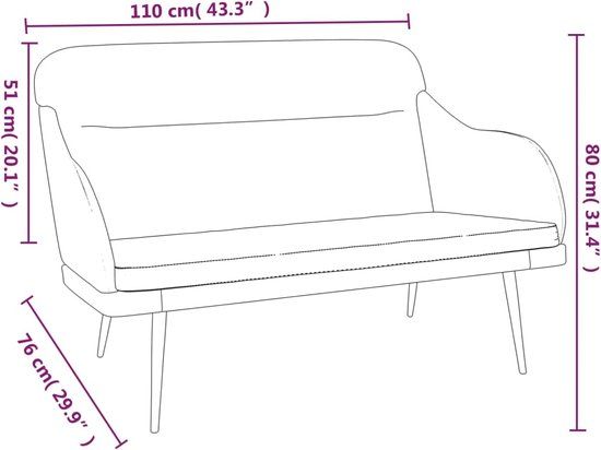 vidaXL Bankje 110x76x80 cm Donkergrijs Fluweel