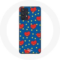 Maniacase Etui voor Samsung Galaxy A32 5G BTS Bangtan Boys BT21 TATA van V blauwe achtergrond