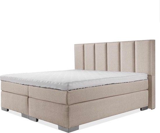 BedNL Boxspring Utrecht 140x210 cm - Beige - Compleet met Topmatras