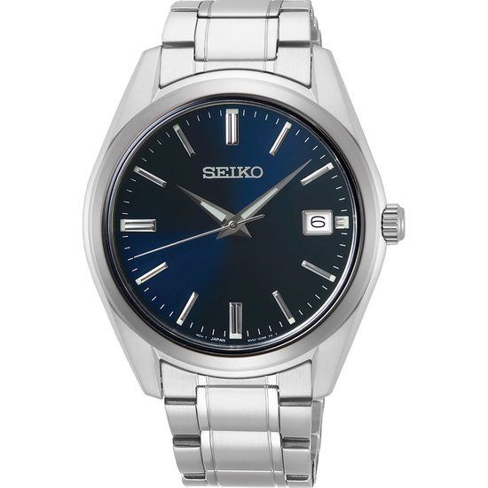 Seiko New Link SUR309P1 Herenhorloge - 40 mm - Blauw Zilverkleurig