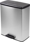 Curver Decobin Prullenbak - 65L - Rechthoekig - Zilver metallic - Pedaalemmer