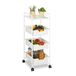 Merkloos / Sans marque Relaxdays Keukentrolley - 3 Lades - Op Wielen - 85,5 x 32,5 x 40 cm - Serveerwagen - Wit