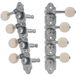 Grover 409FCW Mandoline professionnelle "F"-style machine heads with white knob - standard, 4 + 4 - chrome
