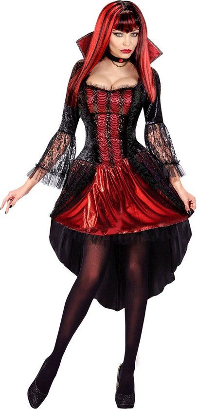 Widmann Vampire Costume - Women - Red, Black - Size M - Halloween