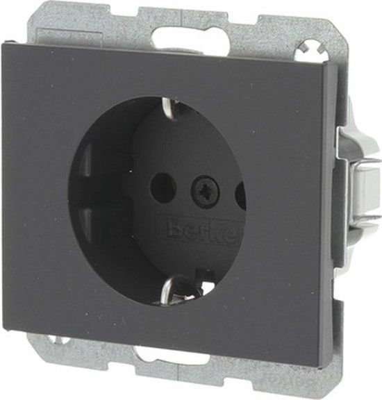 BERKER K1 Inbouw wandcontactdoos (wcd) RA 1-voudig antraciet