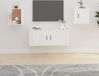 Maison Exclusive - Meuble TV mural, 2 pièces, blanc, 40x34,5x40 cm