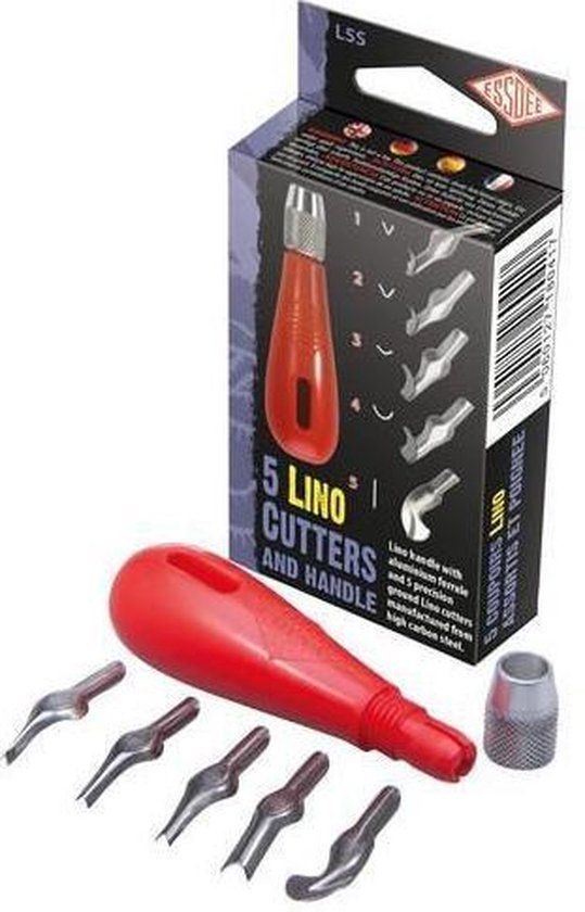 Essdee Lino cutters & handle (styles 1-5) - Set