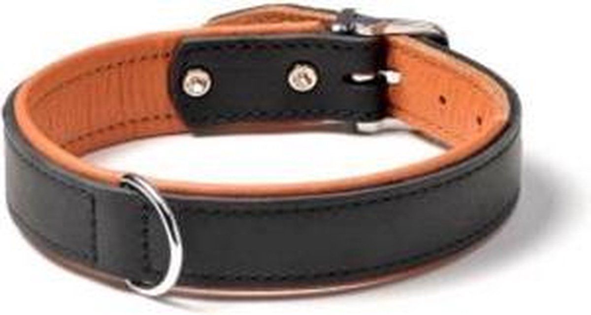 FLAMINGO Karlie Rodeo Halsband Zwart/Cognac - Leer - 57 cm
