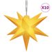 VidaXL Guirlande lumineuse 10 LED 10 cm jaune