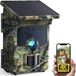 WOLFANG Solar Wildlife Camera 4K 68MP, WiFi Bluetooth Trail Camera met Nachtzicht Motion Activated 0.1s Trigger Time IP66 Waterdichte Game Camera voor Wildlife Monitoring