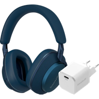Bowers & Wilkins Px7 S2e - Blauw + BlueBuilt Power Delivery Oplader met Usb C Poort 20W - Wit