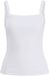 JJXX Fifi Str Rib Mouwloos T-shirt Wit XS Vrouw