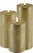 Countryfield LED kaarsen/stompkaarsen - set 3x - goud - H12,5, H15 en H20 cm - warm wit