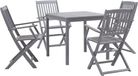 vidaXL - Ensemble de jardin 5 pièces - Acacia massif - Gris