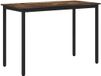 vidaXL Table de salle à manger, 110 x 55 x 75 cm, Bois traité, Chêne fumé
