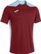 Joma Championship VI Chemise Manches Courtes Enfants - Bordeaux / Bleu Ciel | Taille : 128-140