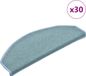vidaXL Tapis d'escalier auto-adhésifs 30 pcs 65 x 24 x 4 cm bleu mer