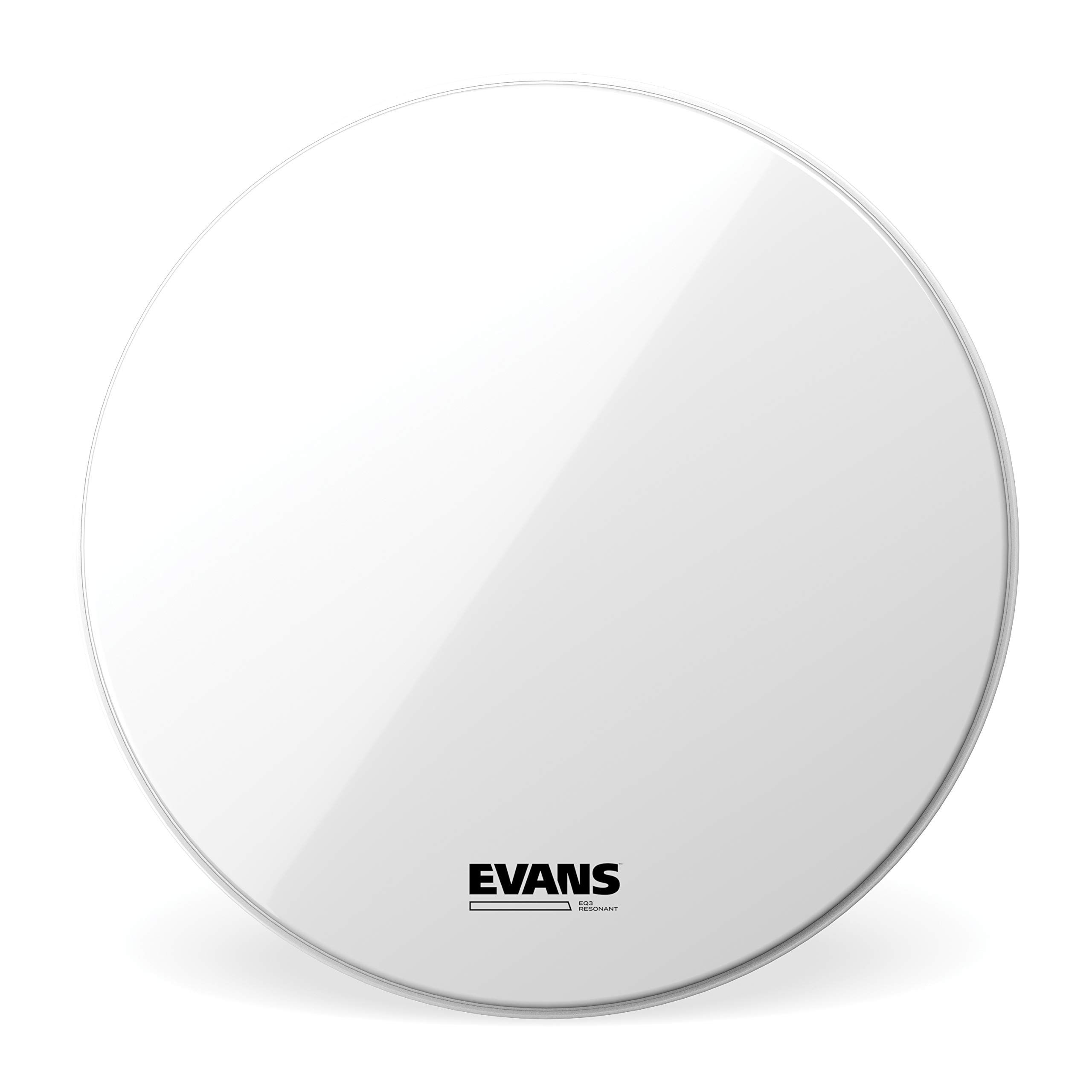 Evans BD22RSW-NP EQ3 No Port Resonant Smooth White 22 inch vel