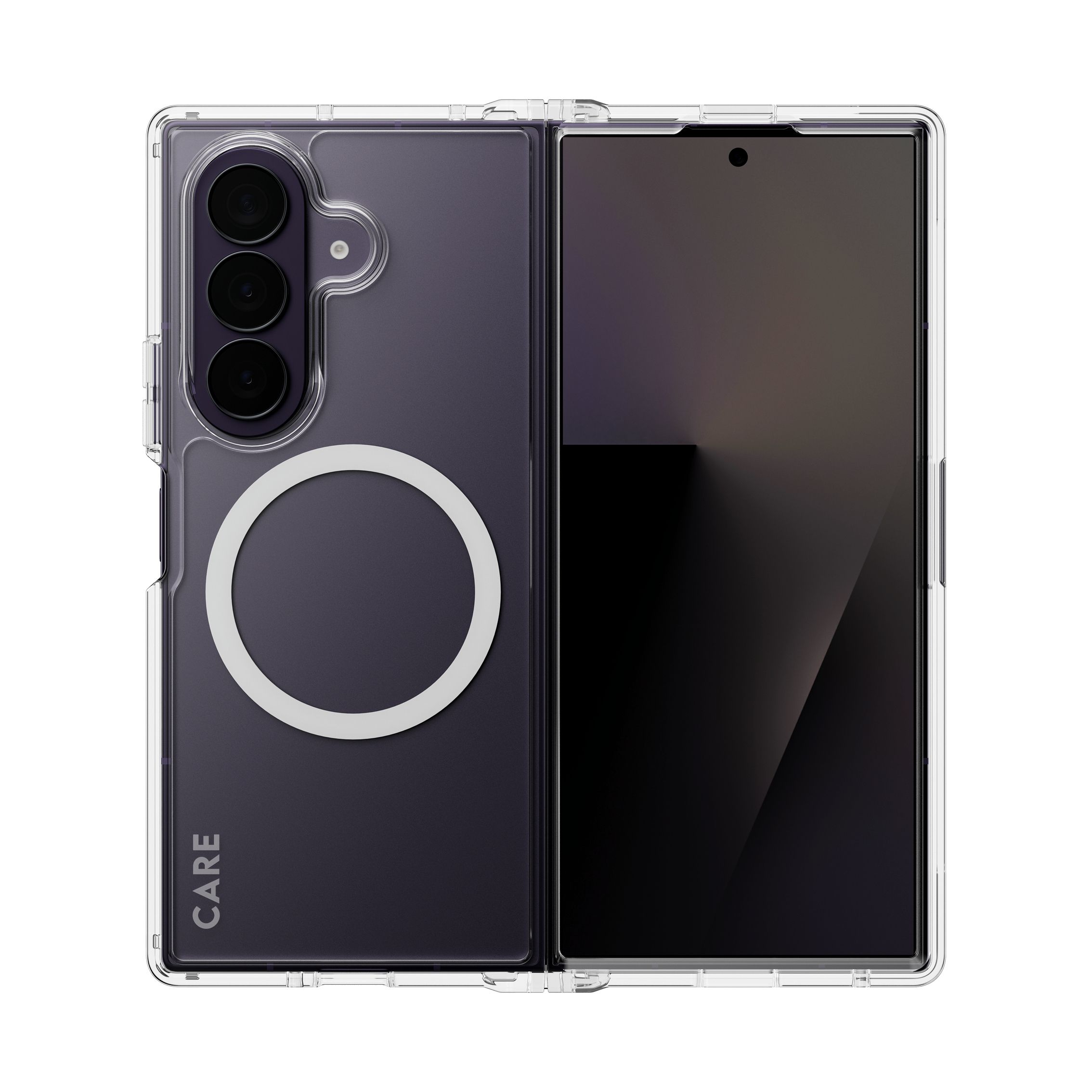 PanzerGlass CARE by Urban Combat Case Transparent w. White Qi Samsung Galaxy Fold8 Ultra | Fold7