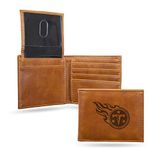 Rico Industries NFL Tennessee Titans Laser gegraveerde Billfold portemonnee, Bruin, 8,9 x 10,8 cm