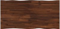 vidaXL Tafelblad Rechthoekig 140 x 60 x 3 cm Donkerbruin Glas