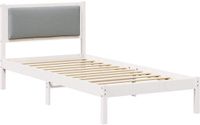 vidaXL Bedframe Lichtgrijs Massief Grenenhout 90 x 190 cm