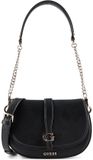 GUESS Carrie Flap Shoulder Bag Black