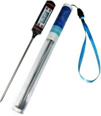 Alpina Digitale Vleesthermometer - Keuken & Kookthermometer - LCD - Zilver/Zwart/Rood