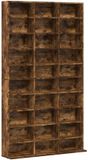vidaXL Cd-kast bewerkt hout gerookt eikenkleurig 102x23x177,5 cm