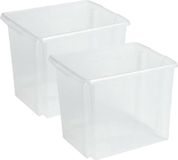 Sunware Nesta - 2x - plastique - 45L - transparent - 45 x 36 x 36 cm - empilable