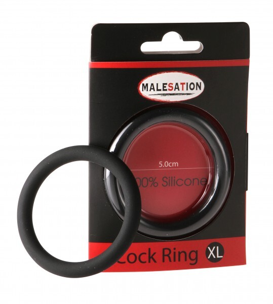 MaleSaTion Silicone cockring 50mm zwart XL