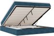 vidaXL Lit plateforme avec matelas, bleu foncé, 200 x 200 cm, velours