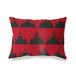 BonaMaison Rood-Zwart Decoratieve Kussensloop, Kussenhoezen Bank, Decoratieve Kussenhoesjes, Kussensloop; Sofa, Slaapkamer, Kantoor, Auto 35x50 Cm - Ontworpen en vervaardigd in Turkije