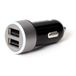Techly IUSB2-CAR-ADP482 Universele Autolader met 2 USB-poorten, 24W, 4.8A, Zwart/Zilver