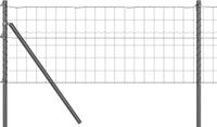 vidaXL Euro-hek met grondbevestiging, 25 x 0,4 m, PVC-Coated Staal, Grijs