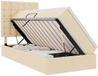 vidaXL Bed met opbergruimte en matras Crème 100 x 200 cm Stof