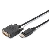 DIGITUS AK-990900-020-S video kabel adapter 2 m DisplayPort DVI-D Zwart