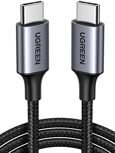 UGREEN USB C naar USB C kabel 60W PD 3.0, PPS USB-C oplaadkabel compatibel met iPhone 15 Pro Max Galaxy S24 S23 S22 A55 A25 A15 MacBook Air M2 iPad Pro 12.9 iPad Air 5/Mini 6, Pixel 8a enz. (3M)
