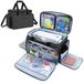 Sac de transport pour machine à coudre, universel, avec 2 compartiments transparents, noir