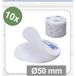 Quadrios 25CA680 Klittenband punten Om vast te plakken Haak- en lusdeel (Ø) 50 mm Wit 10 stuk(s)