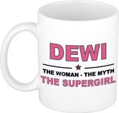 Bellatio Decorations naam cadeau mok - Dewi - Woman Myth Supergirl - koffiemok - 300 ml - collega - moederdag