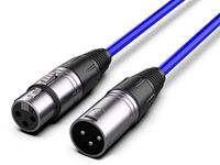 Audibax Silver XLR mannelijke kabel - XLR vrouwelijk 10 meter blauw
