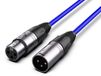 Audibax Silver XLR mannelijke kabel - XLR vrouwelijk 10 meter blauw