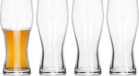 Merkloos 4x Bierglazen 370 ml